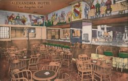 Alexandria Hotel Bar and Cocktail Lounge, Los Angeles, CA Postcard