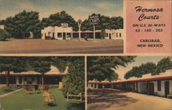 Hermosa Courts Motel, Carlsbad, NM Postcard