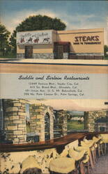 Saddle and Sirloin Restaurants, California Postcard