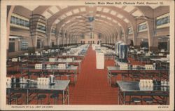 Interior, Main Mess Hall, Chanute Field, Rantoul, IL Postcard