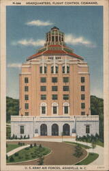 Headquarters, Flight Control Command, Asheville, NC Postcard