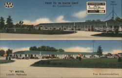 "Y" Motel, Lincoln, NE Postcard