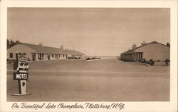 Jackpot Motel, Plattsburg NY Postcard