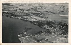 Aerial View of Sackets Harbor and Madison Barracks, NY Postcard