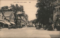 Main Street, Milo, ME Postcard