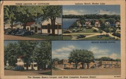 Indiana Beach Cottages & Beach House Hotel, Shafer Lake, IN Postcard
