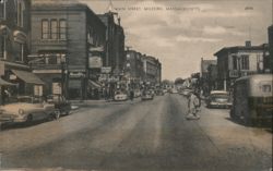 Main Street, Milford, MA Postcard