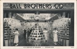 Ball Brothers Co. Exhibit, Century of Progress Chicago 1933 Postcard