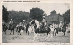 Vivian White, Champion Cowgirl, Grand Entry Postcard