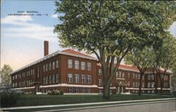 High School, Crawfordsville, IN Postcard