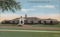 Senior High School, Americus, GA Postcard