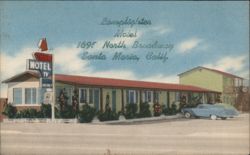 Lamplighter Motel, Santa Maria, CA Postcard