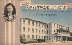 Hotel Greenwood Leflore, Greenwood, MS Postcard