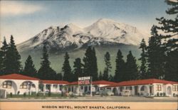 Mission Motel, Mount Shasta, CA Postcard