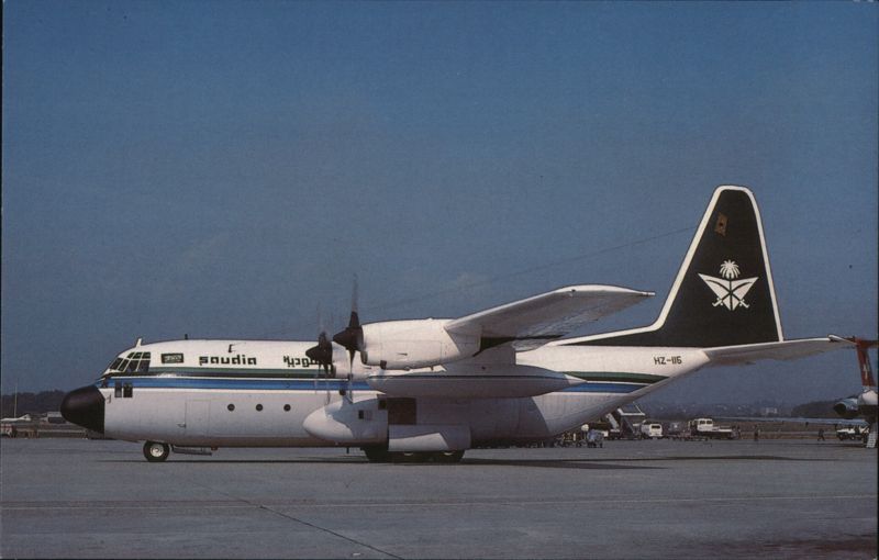Saudia Lockheed C-130H Hercules HZ-115 at Geneva Switzerland