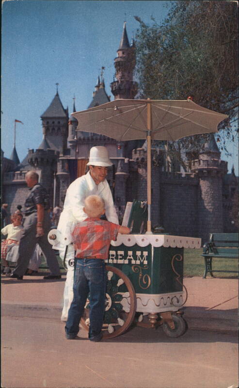 Child Buys Ice Cream at Disneyland's Fantasyland Anaheim California