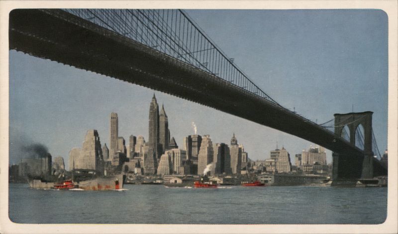 Brooklyn Bridge & Manhattan Skyline, NYC New York