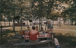 Family Picnic, Johnny Appleseed Memorial Park, OH Postcard