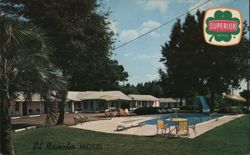 El Rancho Motel, Superior Motel, Walterboro, SC Postcard