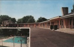Hotis Motel with Swimming Pool, Watertown, NY Postcard