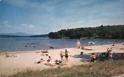 Weirs Beach & Endicott Rock, Lake Winnipesaukee, NH Postcard