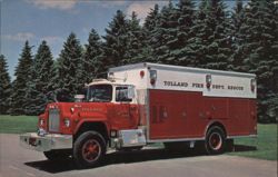 Tolland Fire Dept. Rescue Truck No. 240, Mack R-Model Postcard
