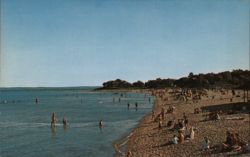Bathing Beach, Old Greenwich, CT Postcard