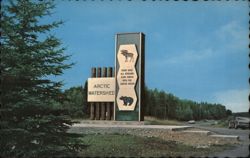 Arctic Watershed Sign, Highway 11, Ontario Postcard