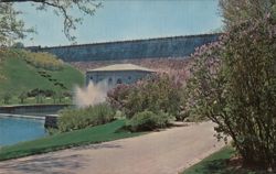 Wachusett Reservoir Dam, Clinton, MA Postcard