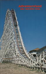 The Tornado Roller Coaster, Adventureland, Des Moines, IA Postcard