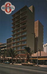 Motel 6, Waikiki Beach, Honolulu Postcard