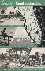 Come to Coral Gables, Fla. - Water-Cooled Florida Postcard