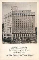 Hotel Empire, Broadway at 63rd Street, New York City Postcard