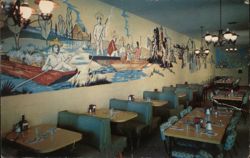 Pat Brillo's Mexican Restaurant Interior, El Cajon, CA Postcard