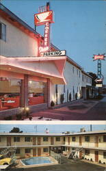 Branch Hotel, Coffee Shop & Pool, Huntington Park, CA Postcard