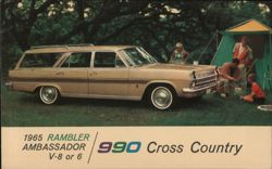1965 Rambler Ambassador 990 Cross Country Station Wagon Postcard