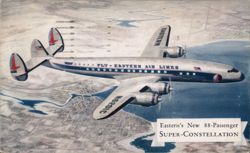 Eastern Air Lines Super-Constellation N6201C Postcard