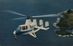 Model 18A Gyroplane in Flight, N6232C Postcard