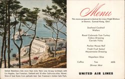 United Air Lines Menu, Seal Rocks, San Francisco Postcard
