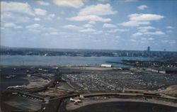 Logan International Airport, Boston Harbor & Skyline Postcard