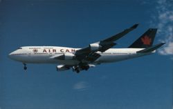 Air Canada Boeing 747-433 C-GAGM in Flight Postcard