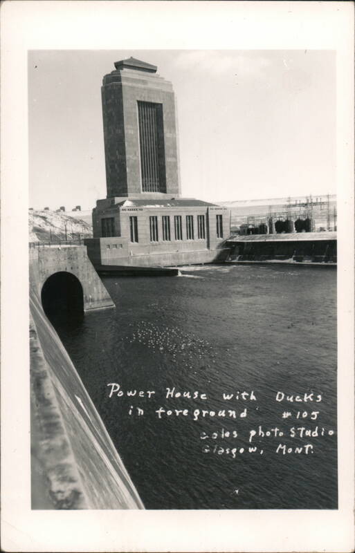 Power House with Ducks, Glasgow, MT Montana