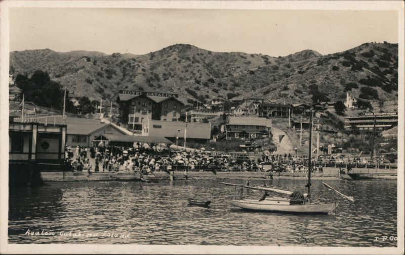 Avalon, Catalina Island Waterfront with Hotel Catalina California