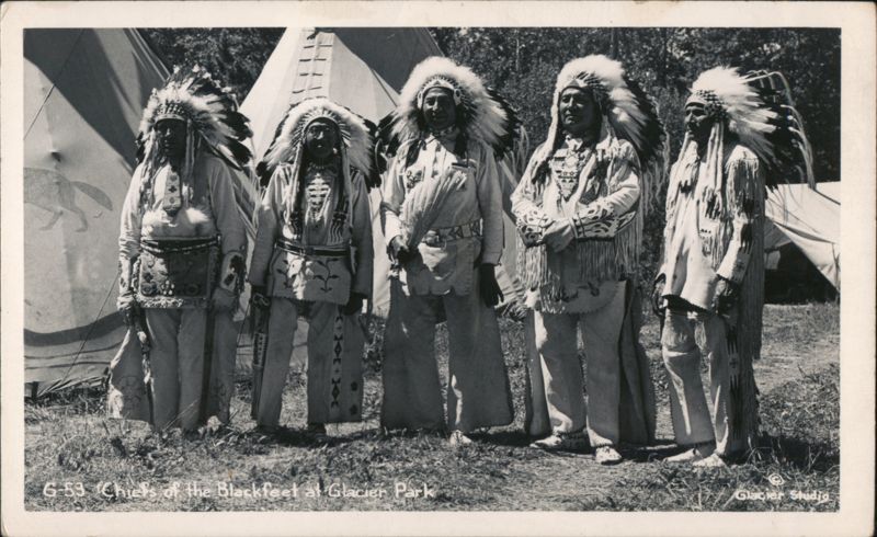 Chiefs of the Blackfeet at Glacier Park Montana Native Americana