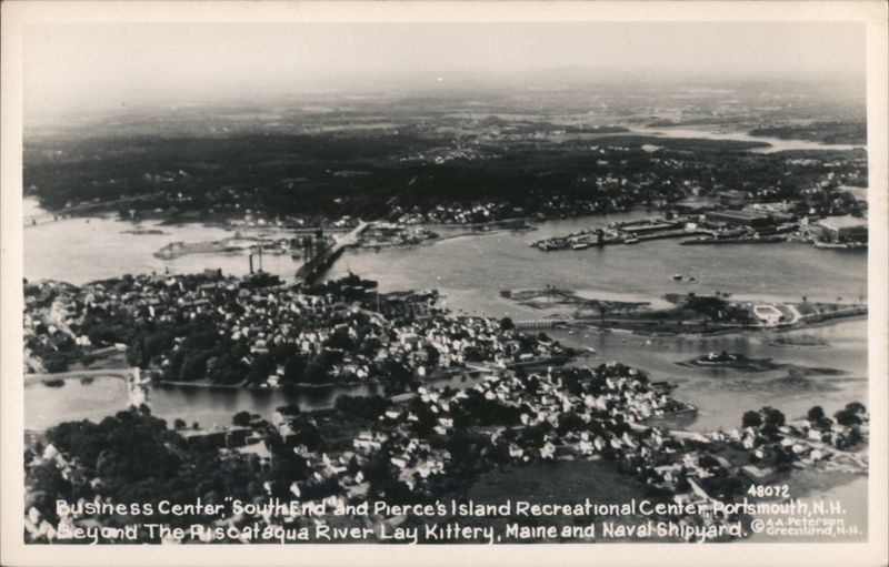 Portsmouth, NH & Kittery, ME Aerial, Naval Shipyard New Hampshire