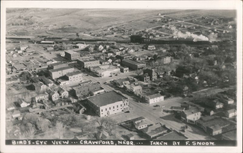 Bird's-Eye View, Crawford, NE Nebraska F. SNOOM