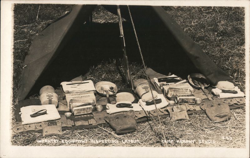 Infantry Equipment Inspection Layout, Camp Kearny Army