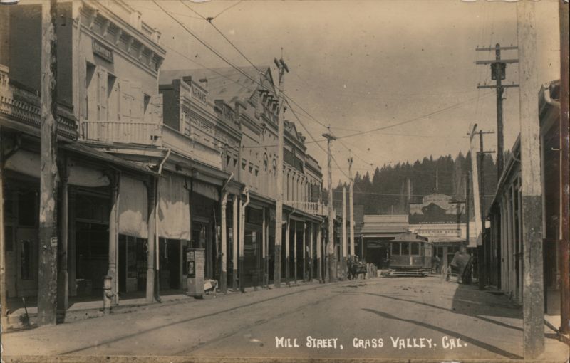 Mill Street with Streetcar, Grass Valley, CA California
