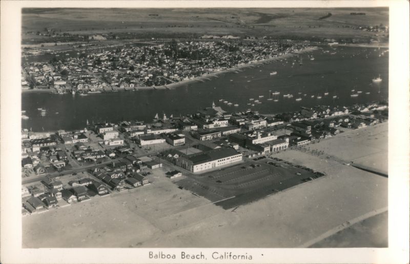 Aerial View, Balboa Beach, California Newport Beach