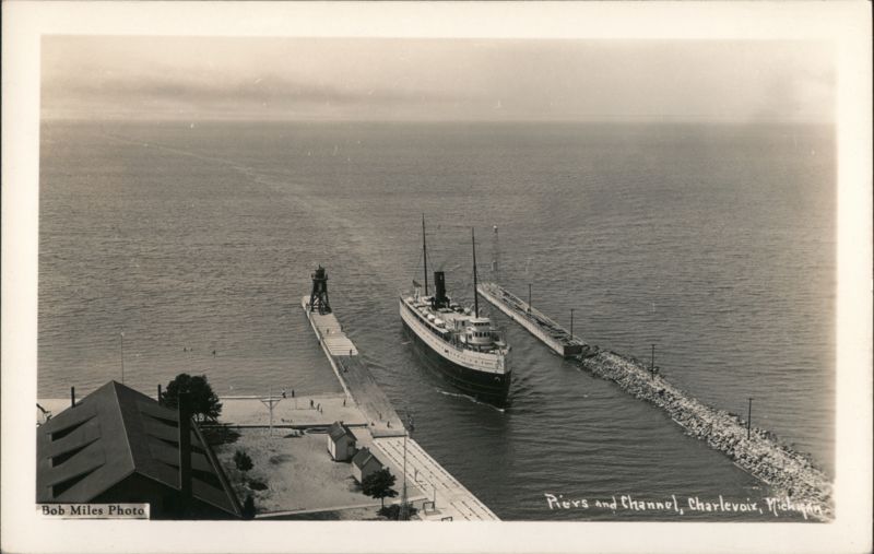 Piers and Channel, Charlevoix, Michigan Bob Miles